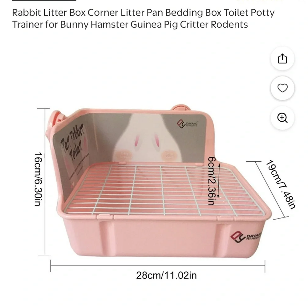 New White Rabbit Toilet Tray with Wire Grid rabbit potty rabbit cage accessories